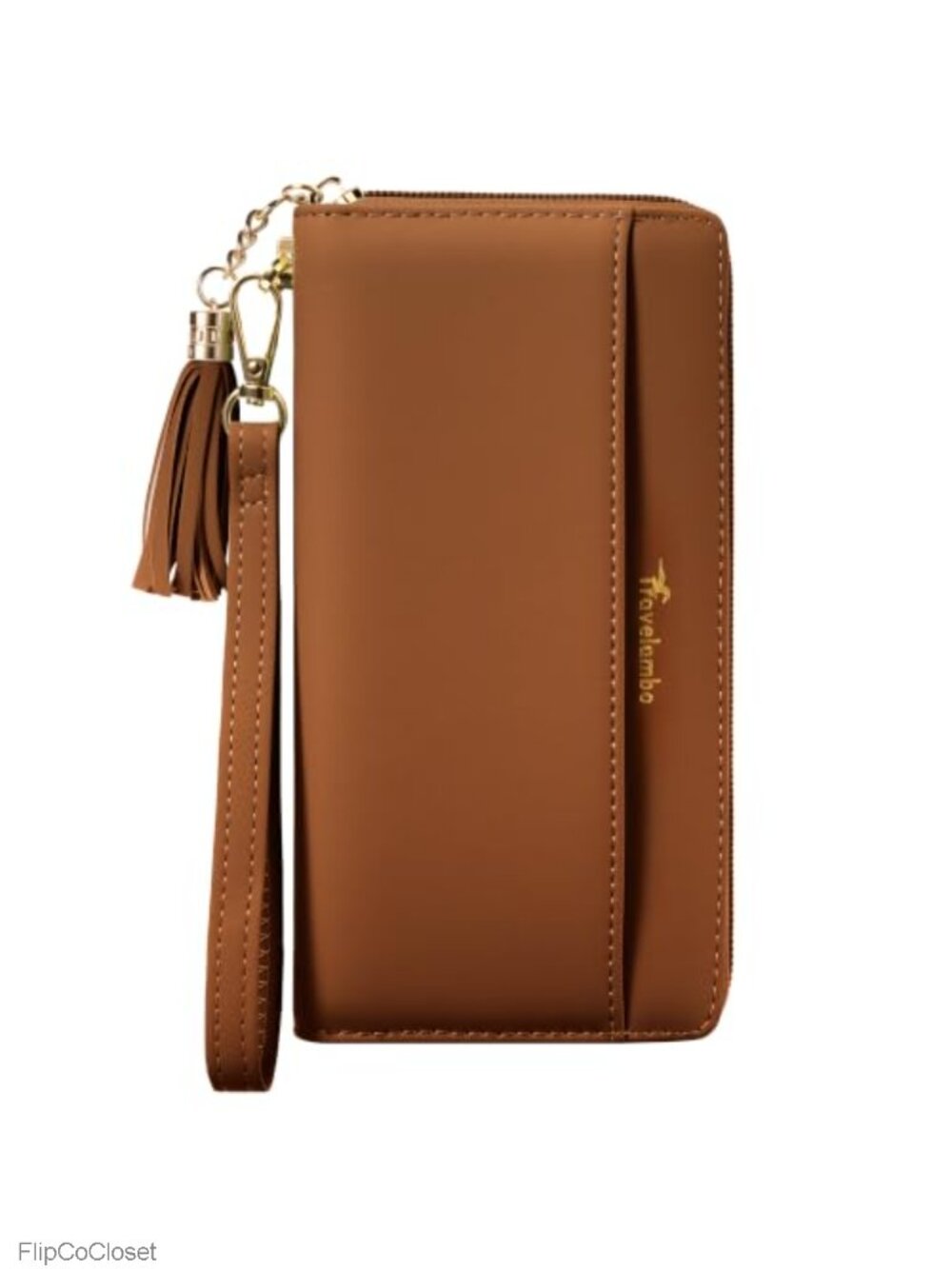RFID Wristlet Wallet Leather Bifold Clutch Large Capacity Travel
